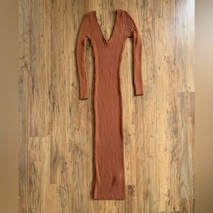 •SOLD ON DEPOP•Brown Knit Dress